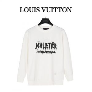 LV Rendered ink all-match fleece crew neck sweatshirt FZ242819