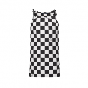LV Black and white checkerboard mini dress FZ24281