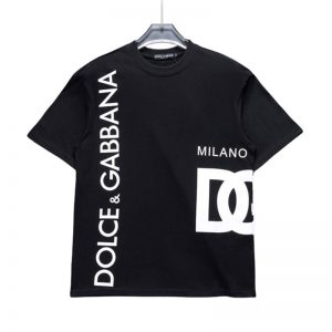 DG black logo printing black t shirts FZM241007