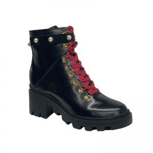 LV black women leather mid-length boots NO01344