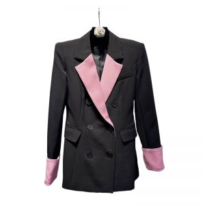 Spring and Autumn Women's Black Suit Jacket FZ2410801
