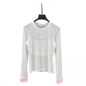 Long sleeve black and white color contrast shirts FZ2410802
