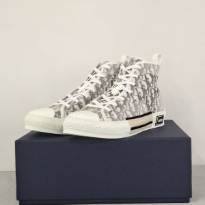 Dior Men Trendy Casual Shoes Board Shoes High-top Women Flat Shoes SH022