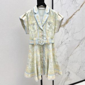ZIMMERMANN best quality The latest linen printed dress for early autumn FZ030