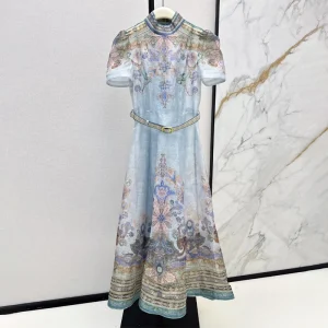 ZIMMERMANN Best quality Early fall new vacation series worker retro court style ageing girl dress FZ067