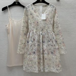 ZIMMERMANN high quality Sweet and light colored V-neck waist slimming long sleeved dress FZ058