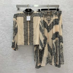 ZIMMERMANN high quality High end customized vacation style retro printed fashion two-piece set FZ072