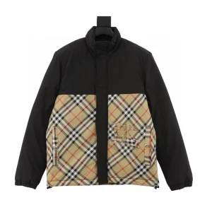 BURBERRY Best quality new plaid war horse cotton jacket Knight war horse applique embroidery FZ161