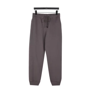 BURBERRY Best Quality Back Pocket War Horse Rider Patch Suit Trousers 100% Cotton Gray+Light Brown FZ167