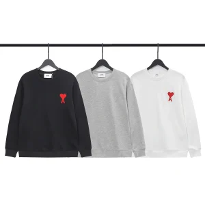 Alexandre Mattiussi Best Quality Fall/Winter New Crew neck Sweatshirt Cotton fabric Red heart A three-dimensional embroidery FZ205