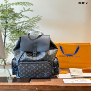 LV High quality Canvas bag with cowhide flap shoulder bag 60*72*19 LB048