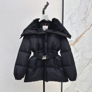 Moncler Best Quality The Latest Autumn And Winter Fur Spliced Large Collar Jacket With Waist Cinched Down Jacket Fz143