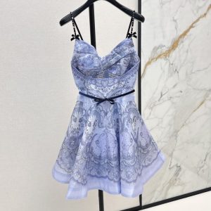 Zimmermann Best Quality Autumn And Winter Latest Bow Strap Short Dress Fz171