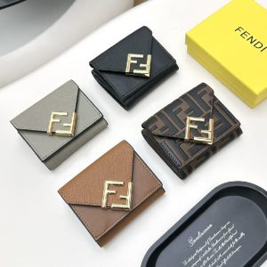 FENDI Best Quality card bag counter imported calfskin exquisite workmanship multi functional small wallet 11*9*3CM LB058