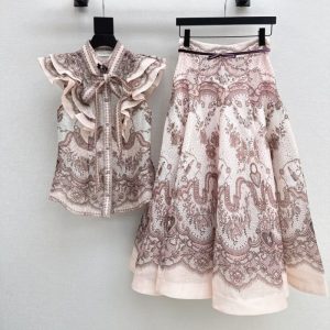 Zimmermann Best Quality The latest linen set for early autumn Fz175