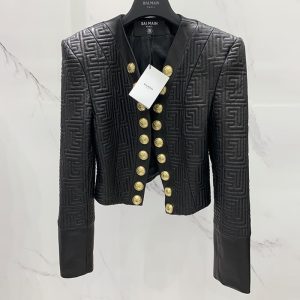 BALMAIN best quality new suit jacket half skirt bronze lion head double-breasted decoration FZ231