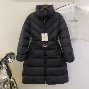 MONCLER Best Quality Fall and Winter Women's Waisted Mid length Down Jacket Knee-length Warm Premium FZ140