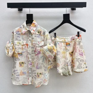 New best quality fresh print series smock + shirt + shorts + bustier FZ034