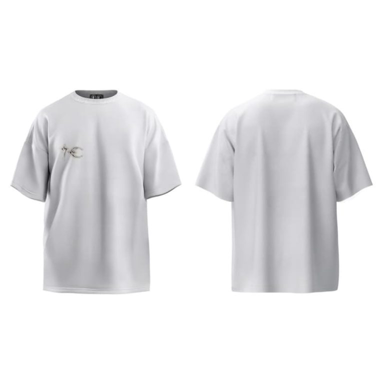 BALENCIAGA Best Quality Niche Design Silver Embellished Short Sleeve-1