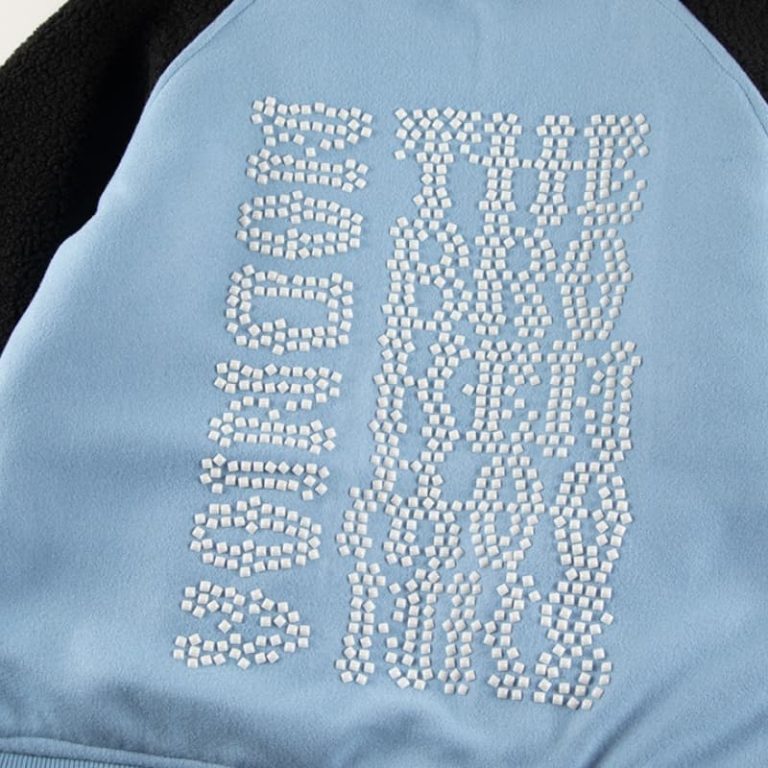 BALENCIAGA Best quality pearl lambswool colorblocked jacket-5