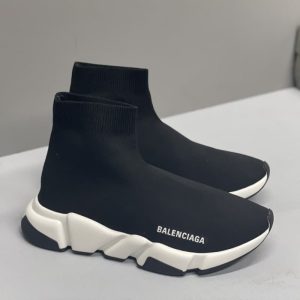 BALENCIAGA Fly Knitted Socks Women Black Breathable Sneakers Running Shoes Walking Outdoor Socks Shoes SH090