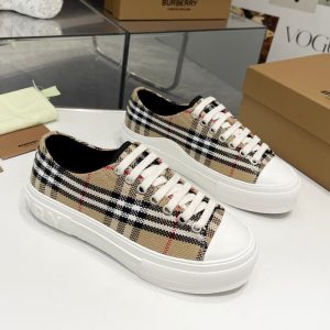 Burberry high quality classic women shoes cotton sneakers Men classic plaid low top canvas shoes SH054