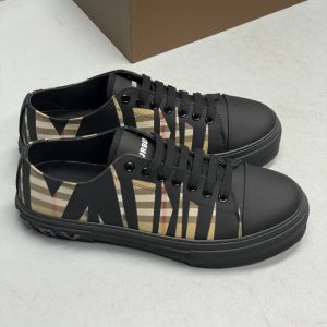 Burberry high quality women casual shoes Men classic plaid sneakers printed plaid platform training shoes SH055