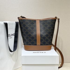 CELINE best quality Bucket In Triomphe Canvas Small/Medium LB165