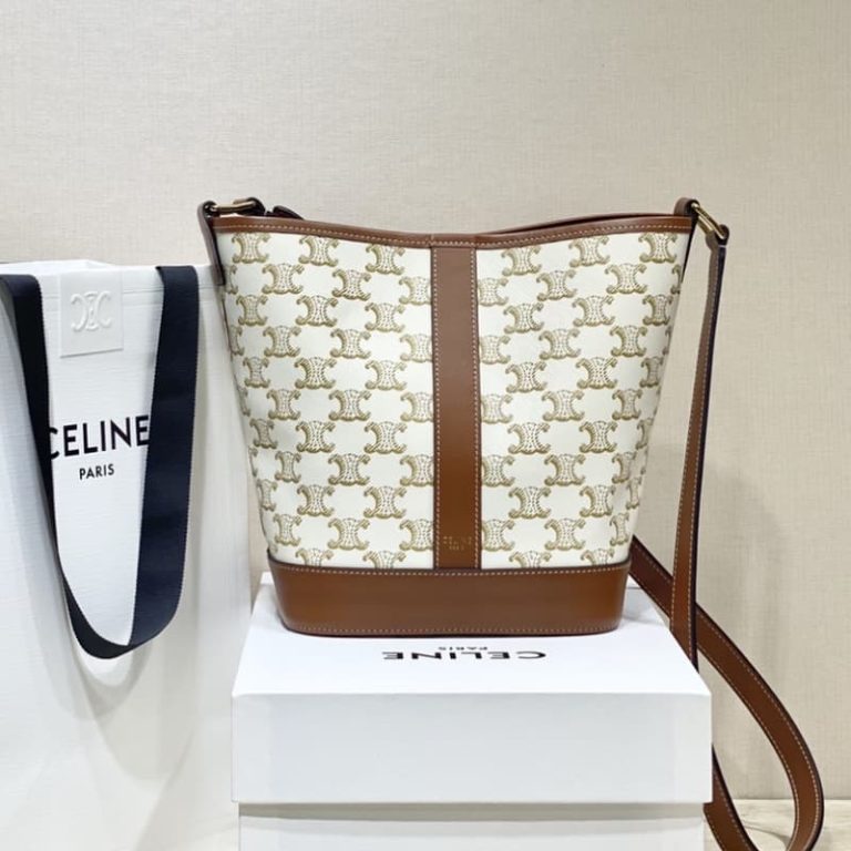 CELINE Bucket In Triomphe Canvas-2