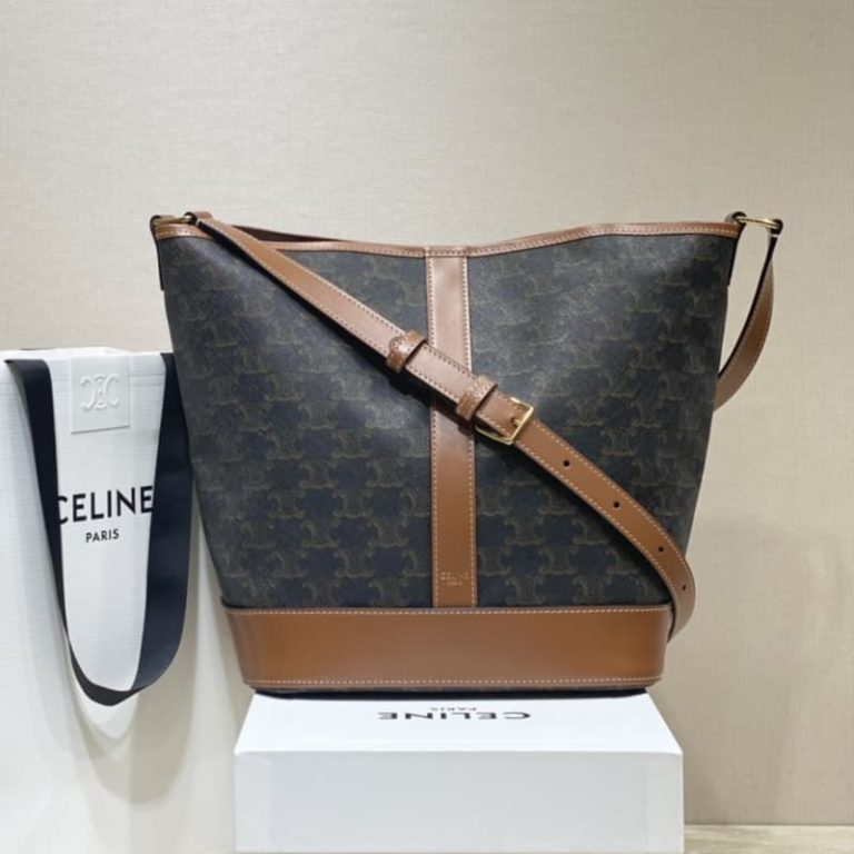 CELINE Bucket In Triomphe Canvas-7