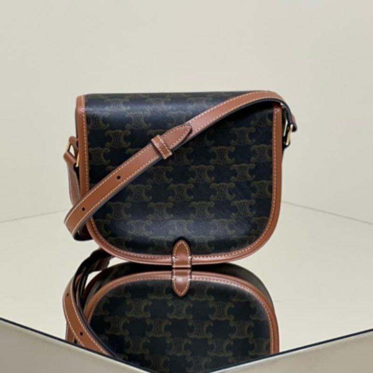 CELINE Bucket In Triomphe Canvas Folco-2