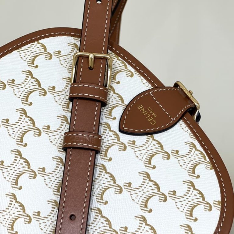 CELINE Bucket In Triomphe Canvas Folco-5