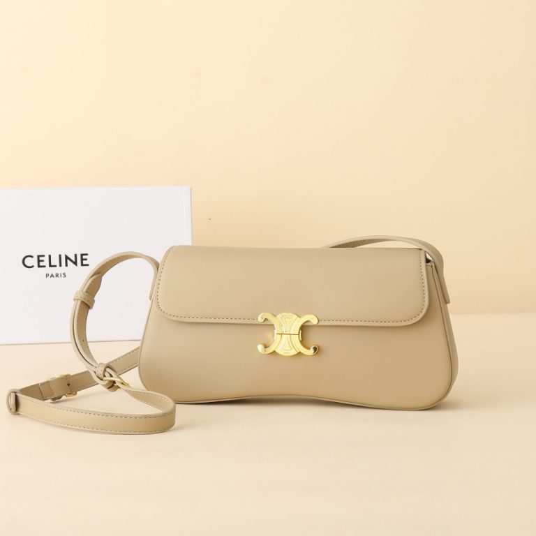 CELINE High Quality Baguette Flap Bag Small Capacity Crossbody Buckle Letter Print 28x12x5cm LB110 (4)