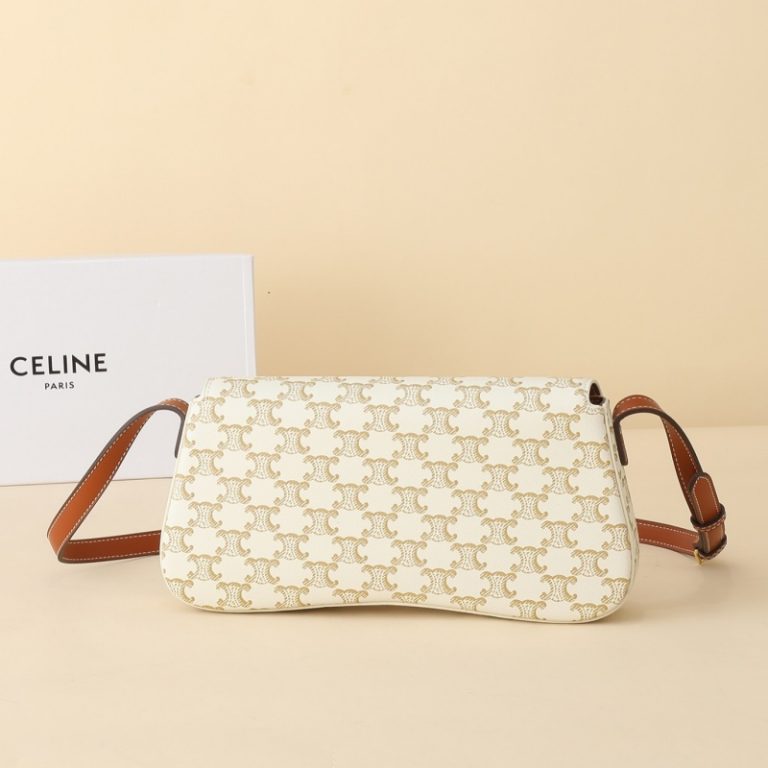 CELINE High Quality Baguette Flap Bag Small Capacity Crossbody Buckle Letter Print 28x12x5cm LB110 (6)