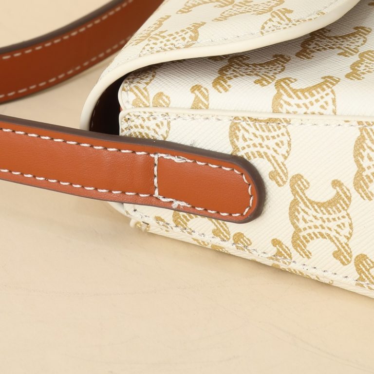 CELINE High Quality Baguette Flap Bag Small Capacity Crossbody Buckle Letter Print 28x12x5cm LB110 (8)
