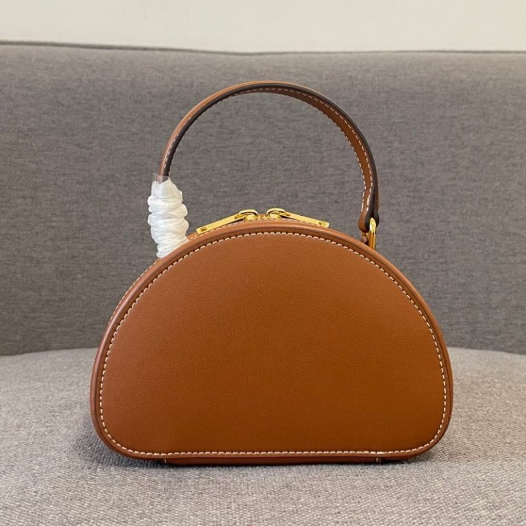 CELINE High Quality Printed half-moon bagMini Tote Bag Leather Handbag Shoulder Crossbody Strap Adjustable Removable 17.5x6x11
