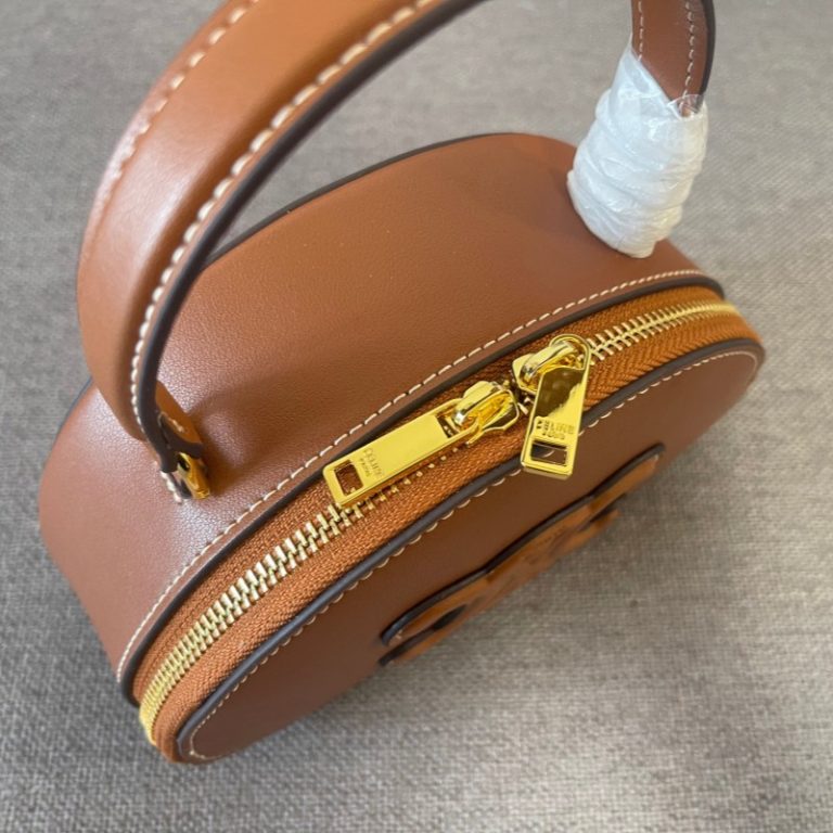 CELINE High Quality Printed half-moon bagMini Tote Bag Leather Handbag Shoulder Crossbody Strap Adjustable Removable 17.5x6x11