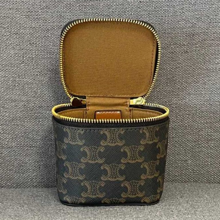 CELINE High Quality Square Bag Zipper Mini Leather Handbag Shoulder 12.5×11