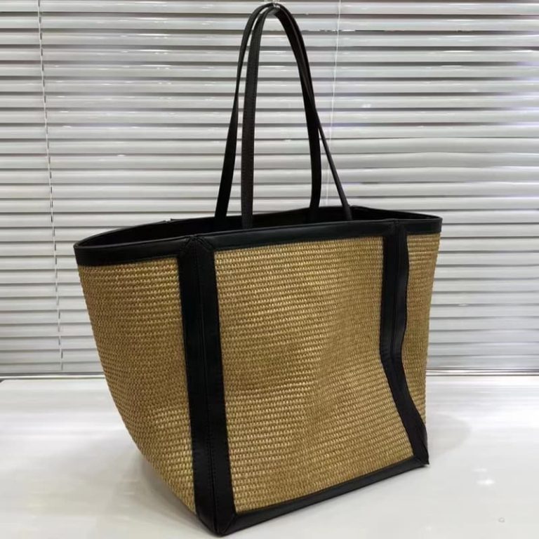 CELINE STRAW SHOPPING BAG-3
