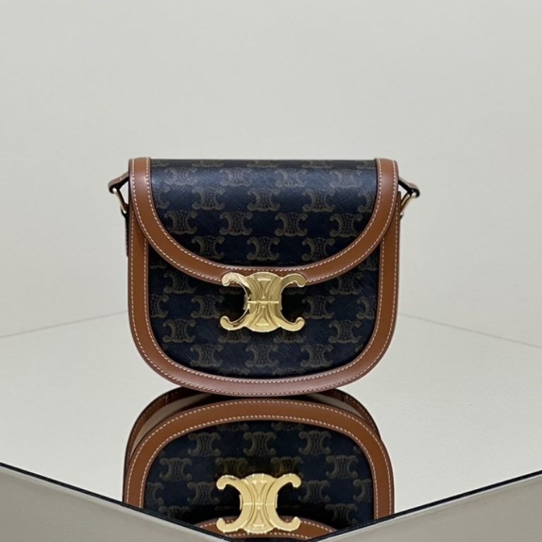 CELINE Teen Besace Triomphe Shoulder Bag-5