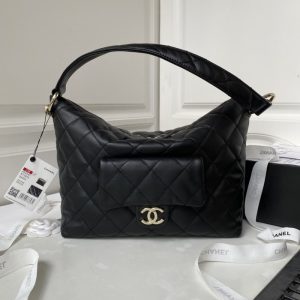 CHANEL Women Bag Real Underarm Shoulder Bag Vintage Luxury Ladies Handbag Frosted Purse 28*22.5*13CM LB243