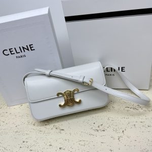 Celine best quality Triomphe Shiny Cowhide Leather Underarm Bag 20*10*4cm LB160-2