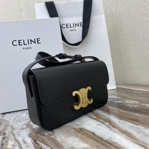 Celine best quality Triomphe Shiny Cowhide Leather Underarm Bag 20*10*4cm LB160-1