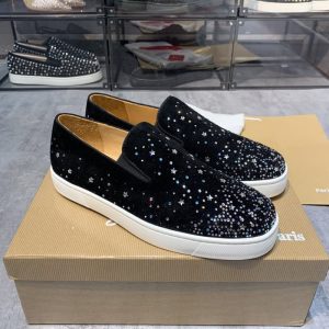 Christian Louboutin top quality Chambeliboat rhinestones Flat shoes SH140