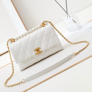 Chanel top quality 24A Pearl Handle Mini Flap Bag 14*23*8cm LB238