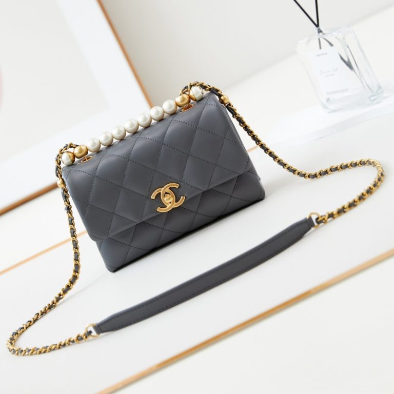 Chanel 24A Pearl Handle Mini Flap Bag-2
