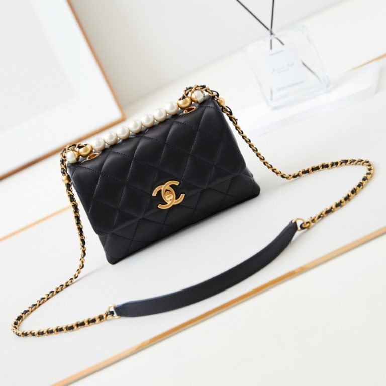 Chanel 24A Pearl Handle Mini Flap Bag-3