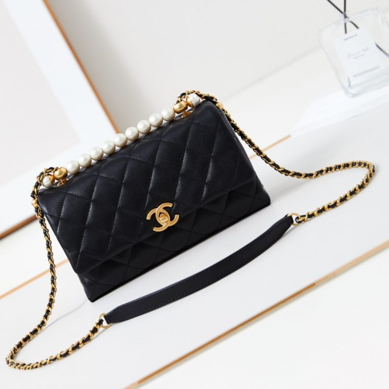 Chanel 24A Pearl Handle Mini Flap Bag-4