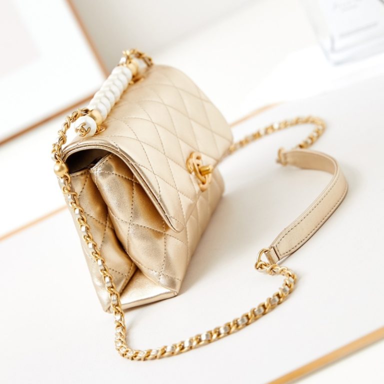 Chanel 24A Pearl Handle Mini Flap Bag-5
