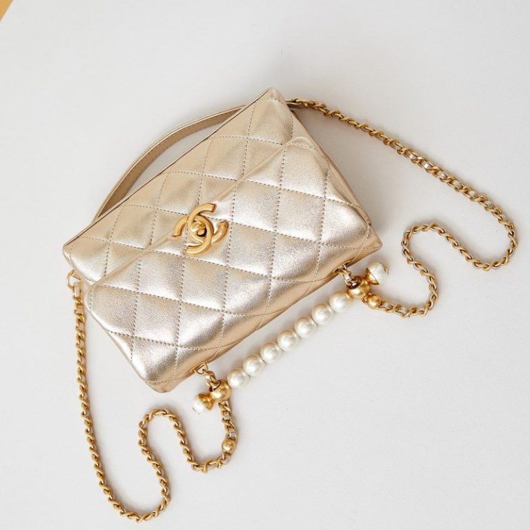 Chanel 24A Pearl Handle Mini Flap Bag-6